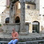 Leif Pettersen enjoying a gelato in San Gimignano